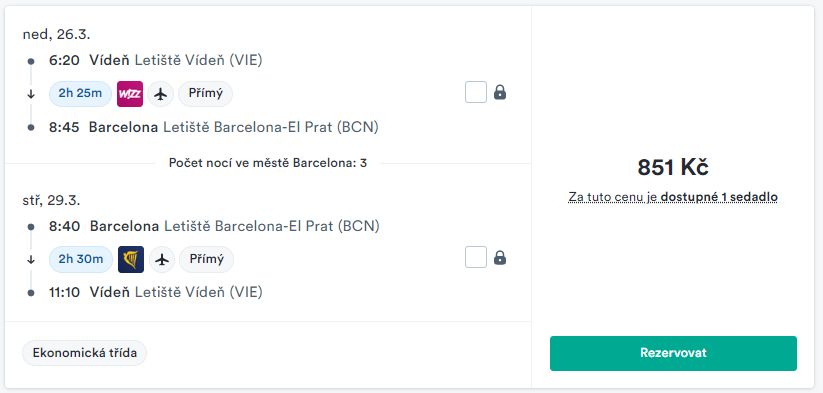 Akční letenky Barcelona z Vídně v březnu. Letenkovač.